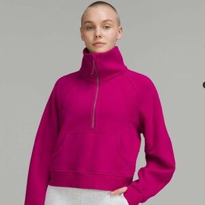 Lululemon Scuba Oversized Funnel-Neck Half Zip, size XS/S in Ripened Raspberry